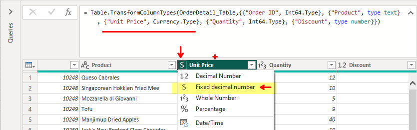 دیتا تایپ Fixed decimal در Power BI