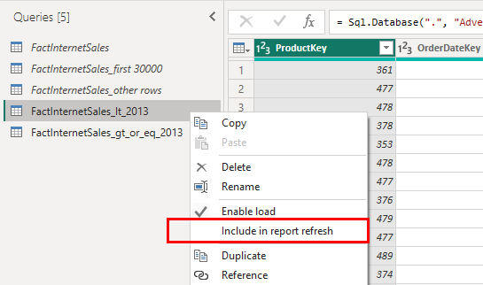 جلوگیری از Refresh‌شدن یک کوئری در Power BI